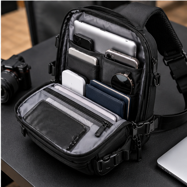 Men's Compact Travel Crossbody Sling Bag
